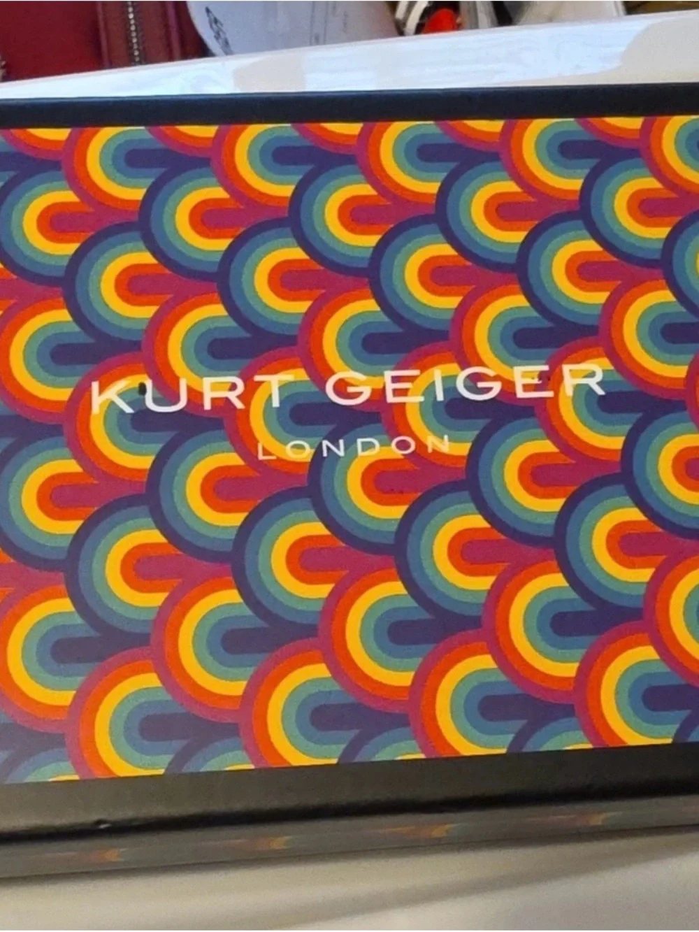Kurt Geiger Turquoise Leather Zip Wallet with Gold Emblem